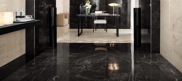 Black Marble Effect Tiles | Minoli Marvel Noir Saint Laurent