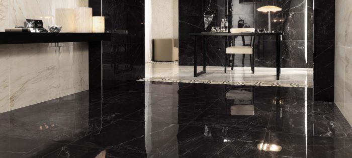 Black Marble Effect Tiles | Minoli Marvel Noir Saint Laurent